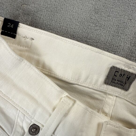 Citizens Of Humanity Jeans Size 24 Rocket Crop High-Rise Skinny White - Picture 5 of 10